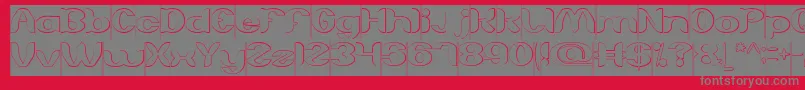 AboutYouHollowInverse Font – Gray Fonts on Red Background