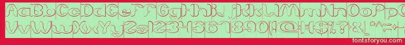 AboutYouHollowInverse Font – Green Fonts on Red Background