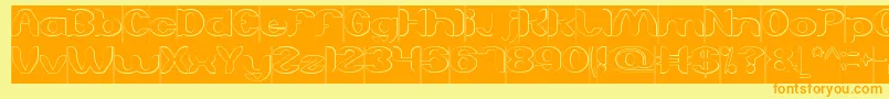 AboutYouHollowInverse Font – Orange Fonts on Yellow Background