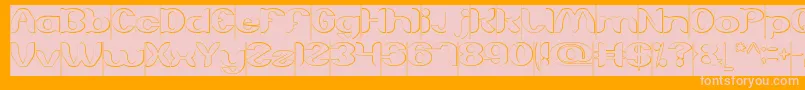 AboutYouHollowInverse Font – Pink Fonts on Orange Background