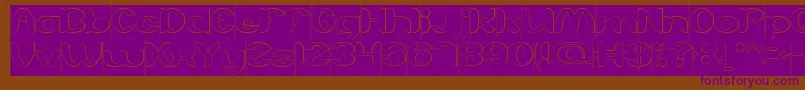 AboutYouHollowInverse Font – Purple Fonts on Brown Background