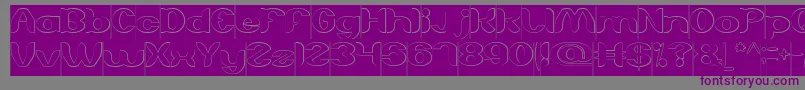 AboutYouHollowInverse Font – Purple Fonts on Gray Background