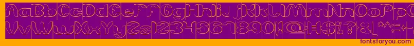 AboutYouHollowInverse Font – Purple Fonts on Orange Background