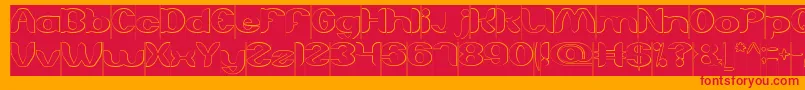 AboutYouHollowInverse Font – Red Fonts on Orange Background