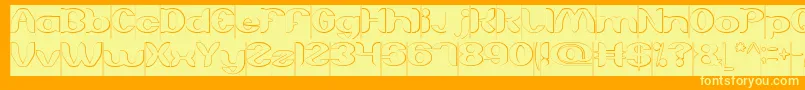 AboutYouHollowInverse Font – Yellow Fonts on Orange Background