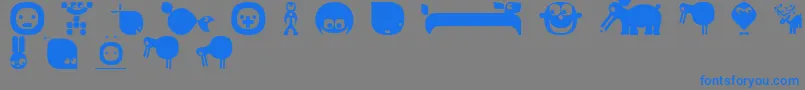 Lisätietoja Boodudesregular-fontista Boodudesregular-fontti – siniset fontit harmaalla taustalla