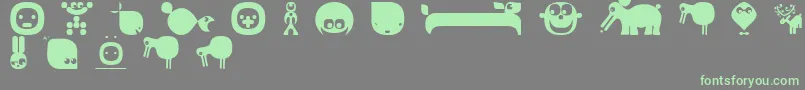 fuente Boodudesregular – Fuentes Verdes Sobre Fondo Gris