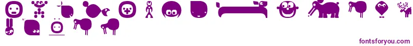 Шрифт Boodudesregular – фиолетовые шрифты