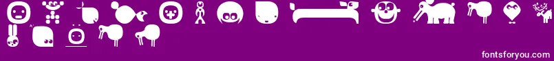 Boodudesregular Font – White Fonts on Purple Background