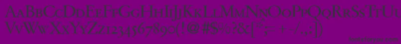 GaramondoriginalsmcRegularDb-Schriftart – Schwarze Schriften auf violettem Hintergrund