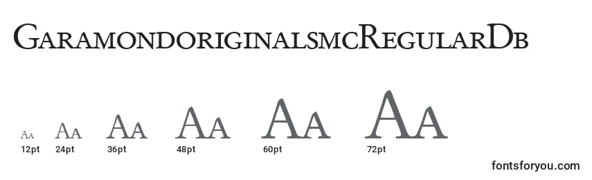 Размеры шрифта GaramondoriginalsmcRegularDb