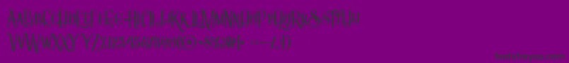フォントCastileinlinegrunge – 紫の背景に黒い文字