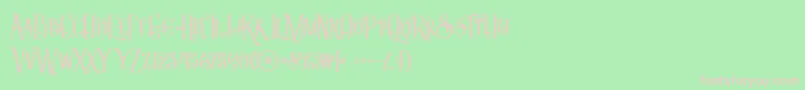 Castileinlinegrunge Font – Pink Fonts on Green Background