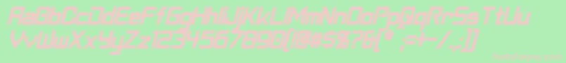 CyberverseCondensedBoldItalic Font – Pink Fonts on Green Background