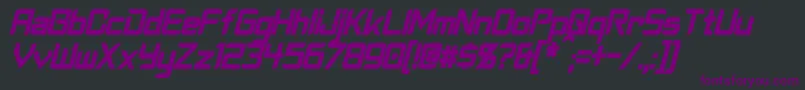 CyberverseCondensedBoldItalic Font – Purple Fonts on Black Background