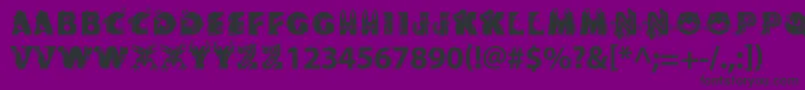 フォントCritterstd – 紫の背景に黒い文字