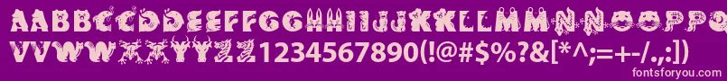 Critterstd Font – Pink Fonts on Purple Background