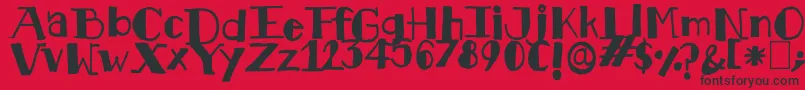 Kkhawsn.Kdf Font – Black Fonts on Red Background