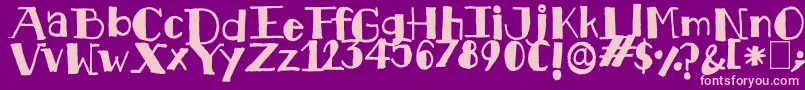 Kkhawsn.Kdf Font – Pink Fonts on Purple Background