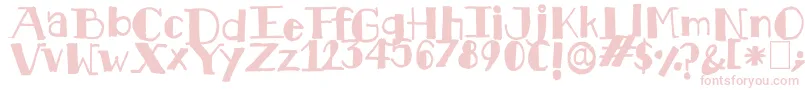 Kkhawsn.Kdf-Schriftart – Rosa Schriften auf weißem Hintergrund