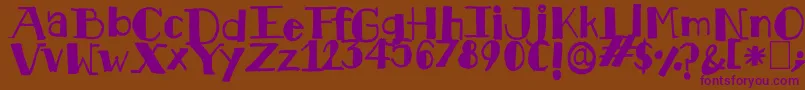 Kkhawsn.Kdf Font – Purple Fonts on Brown Background