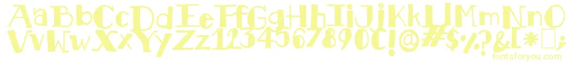 フォントKkhawsn.Kdf – 黄色のフォント