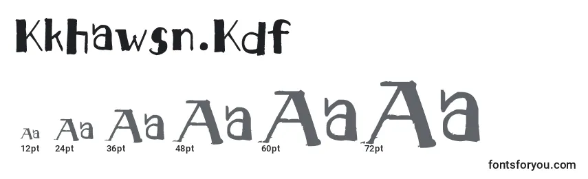 Размеры шрифта Kkhawsn.Kdf