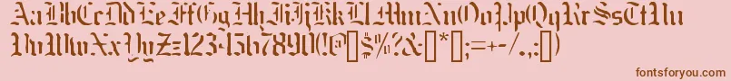 Nakdmonk Font – Brown Fonts on Pink Background