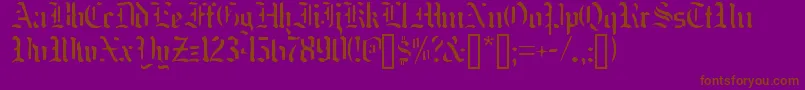 Nakdmonk Font – Brown Fonts on Purple Background