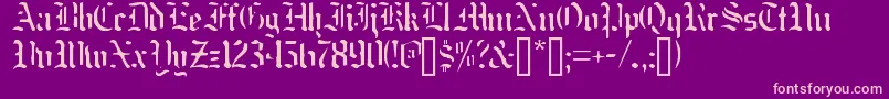 Nakdmonk Font – Pink Fonts on Purple Background