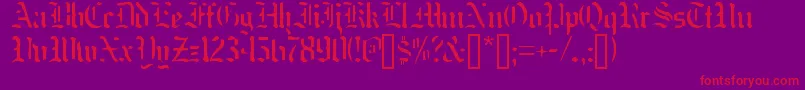 fuente Nakdmonk – Fuentes Rojas Sobre Fondo Morado