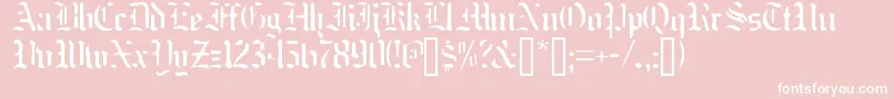 Nakdmonk Font – White Fonts on Pink Background