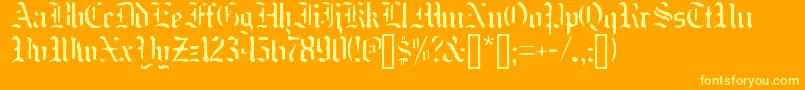fuente Nakdmonk – Fuentes Amarillas Sobre Fondo Naranja