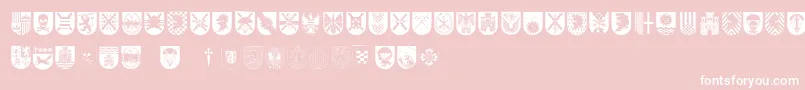 SpanishArmyShields Font – White Fonts on Pink Background