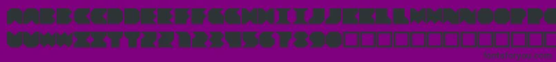 Beuve-fontti – mustat fontit violetilla taustalla