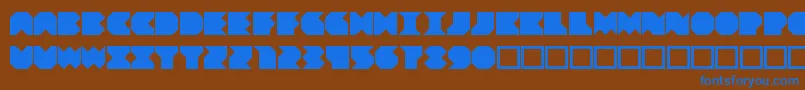 Шрифт Beuve – синие шрифты на коричневом фоне