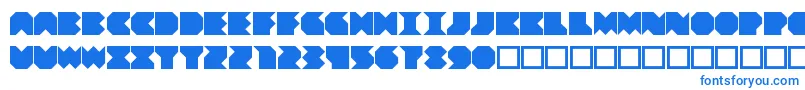 Шрифт Beuve – синие шрифты на белом фоне