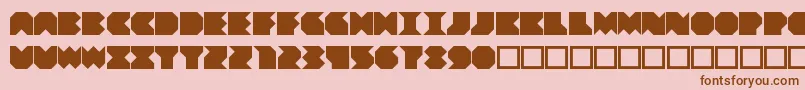 Beuve-fontti – ruskeat fontit vaaleanpunaisella taustalla