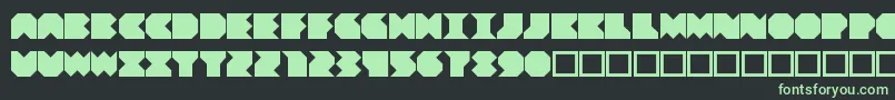 フォントBeuve – 黒い背景に緑の文字