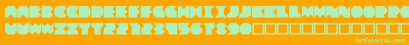 Шрифт Beuve – зелёные шрифты на оранжевом фоне