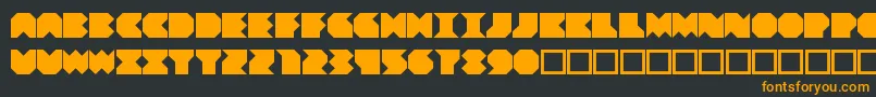 Шрифт Beuve – оранжевые шрифты на чёрном фоне