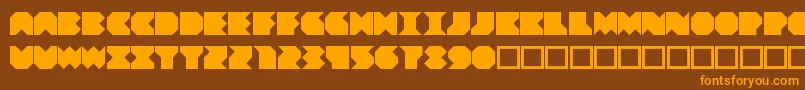 Beuve Font – Orange Fonts on Brown Background