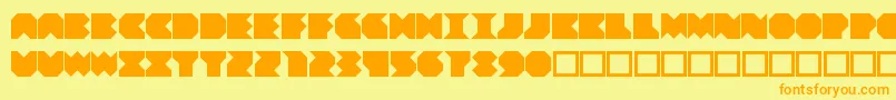 Шрифт Beuve – оранжевые шрифты на жёлтом фоне