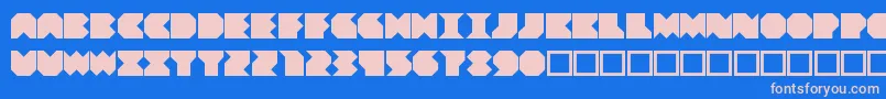Beuve-fontti – vaaleanpunaiset fontit sinisellä taustalla