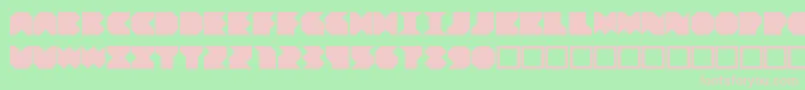 フォントBeuve – 緑の背景にピンクのフォント