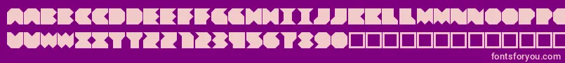 フォントBeuve – 紫の背景にピンクのフォント