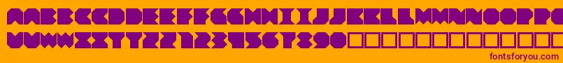Шрифт Beuve – фиолетовые шрифты на оранжевом фоне