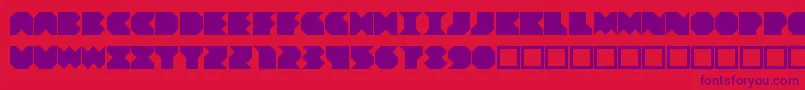 Beuve-fontti – violetit fontit punaisella taustalla