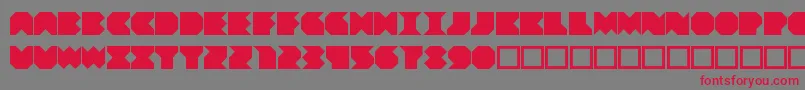 フォントBeuve – 赤い文字の灰色の背景