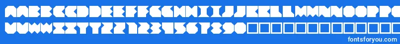 Шрифт Beuve – белые шрифты на синем фоне